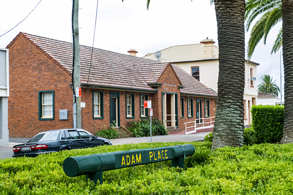 Adam Place and the Shire Chambers, Raymond Terrace, NSW (from Bruce W Fairhall)